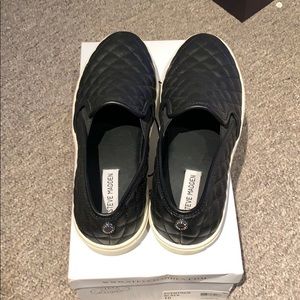 Black Steve Madden slip-on sneakers